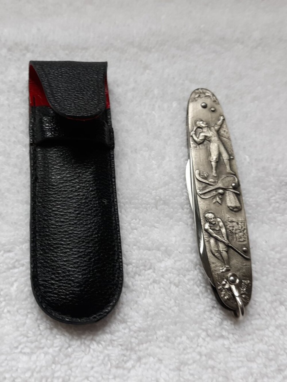 Arnex folding pocket knife - sports figures - Solingen Germany
